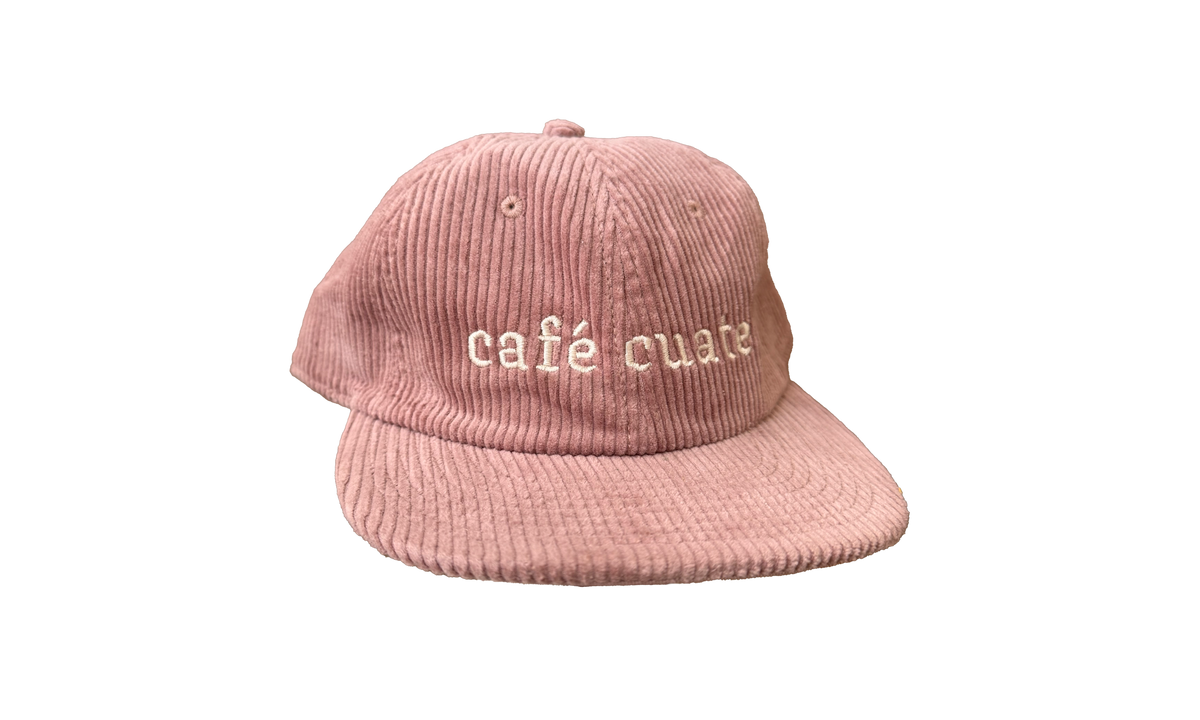 Corduroy Pink Embroidered Hat – Café Cuate display picture 1