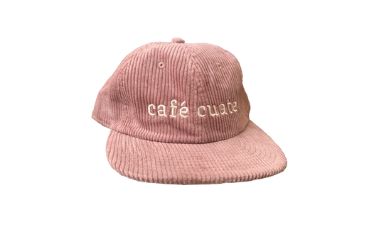 Corduroy Pink Embroidered Hat